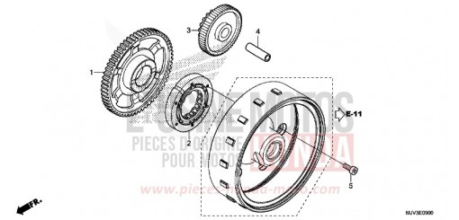 EMBRAYAGE DE DEMARRAGE CBR500RAF de 2015